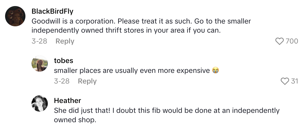 Screenshot 2025 06 29 at 2.56.37 PM A Shopper Didnt Want To Pay $15 For Jeans At A Goodwill Store, So She Took The Tag Off